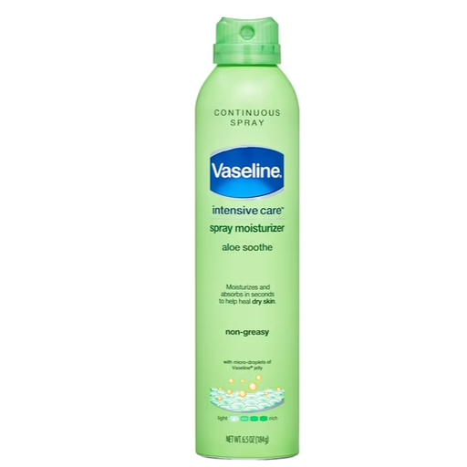 Vaseline Vaseline Intensive Care Aloe Soothe Spray Lotion, 6.5 oz Lotion & Moisturizer Light Green