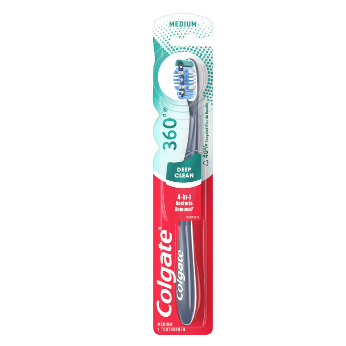 Colgate Colgate 360 Degrees, Toothbrush, Deep Clean, Medium Toothbrushes