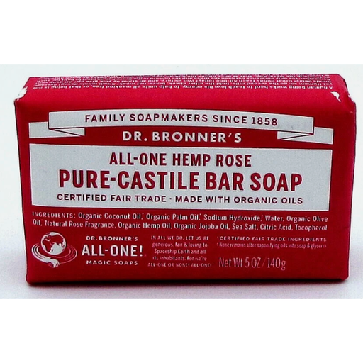 Dr. Bronner's Dr. Bronner's Pure Castile Soap Bar Rose 5 oz Bar Soap