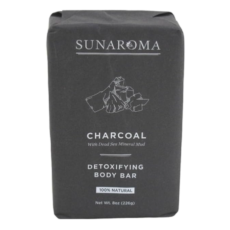 Sunaroma Sunaroma Soap Bar Charcoal With Bergamot Oil 8 Oz Bath & Body Dark Slate Gray