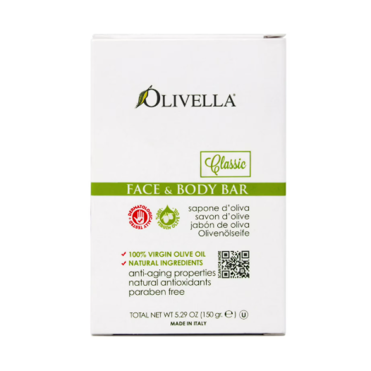 Olivella Olivella Virgin Olive Oil Face And Body Bar Soap, Verbena 5.29 Oz Bar Soap