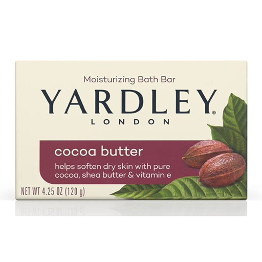 Yardley Yardley London Nourishing Bath Bar, Cocoa Butter & Vitamin E – 4 oz Bar Soap