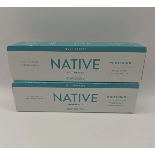 Native Native Whitening Wild Mint & Peppermint Oil Fluoride Free Natural Toothpaste - 4.1oz Toothpaste
