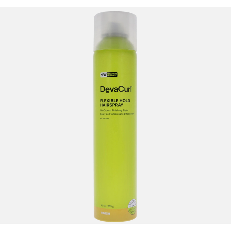 Devacurl DevaCurl Flexible Hold HairSpray Finish 10 oz Hair Spray Yellow Green