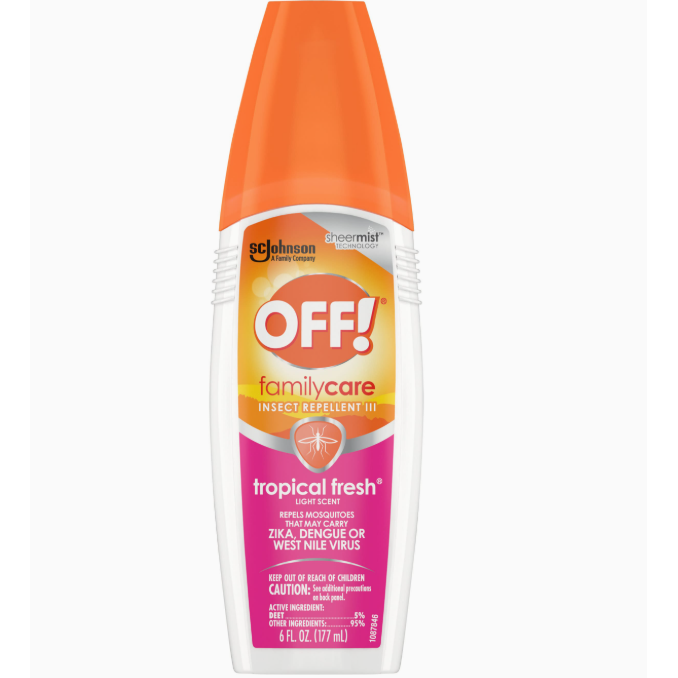 Off! Off! Insect Repellent III, Tropical Fresh, Light Scent 6 Fl Oz Pest Control White Smoke