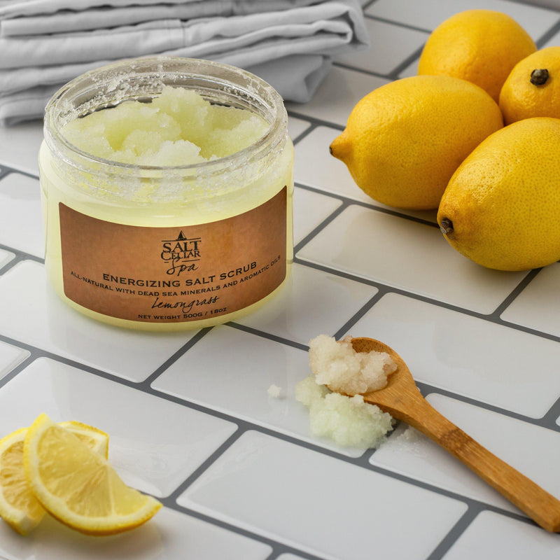 The Salt Cellar Lemongrass Dead Sea Salt Body Scrub Salt Scrub