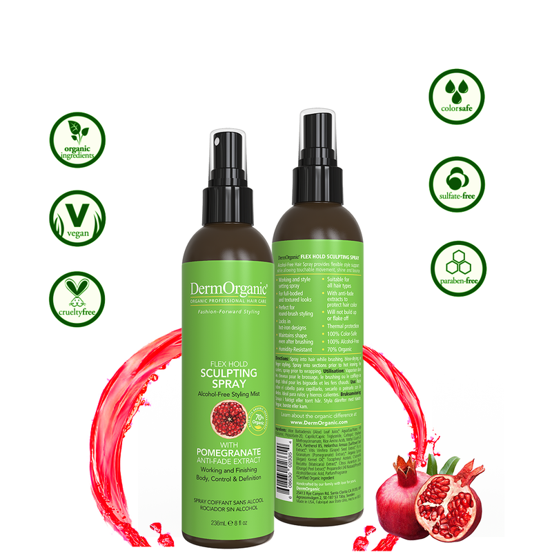 DermOrganic Official Shop Sculpting Spray Flex-Hold Alcohol-Free Styling