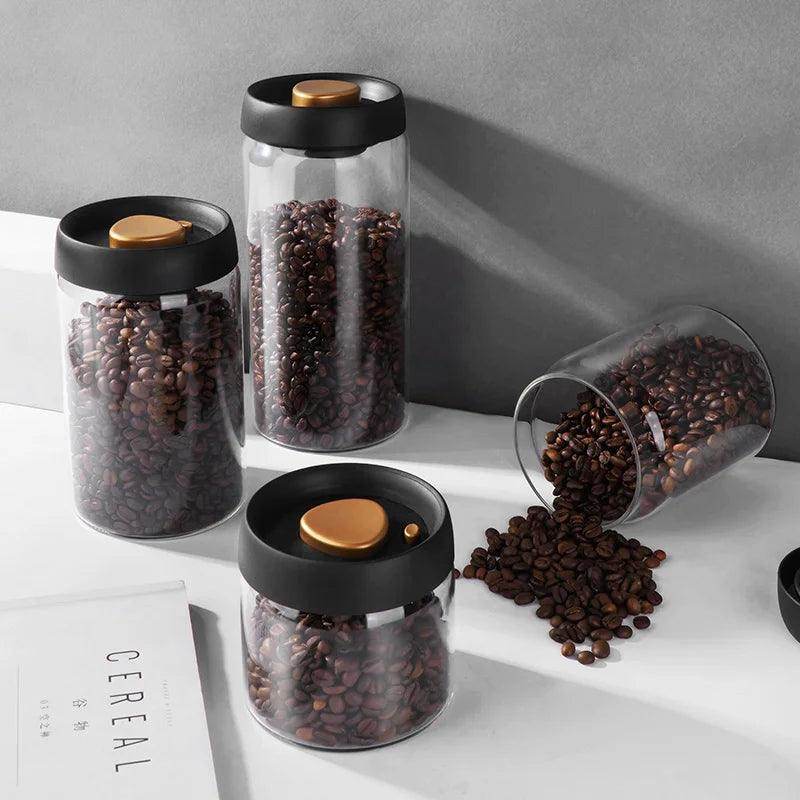 SmartPursue™ Vacuum Sealed Jug Coffee Beans Airtight Canister Kitchen Utensils