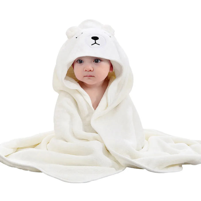 Thick Cotton Cartoon Hooded Bath Towel for Kids