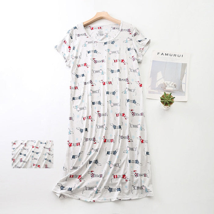 Stylish Dachshund Printed Pajama Set for Women by Dach Everywhere