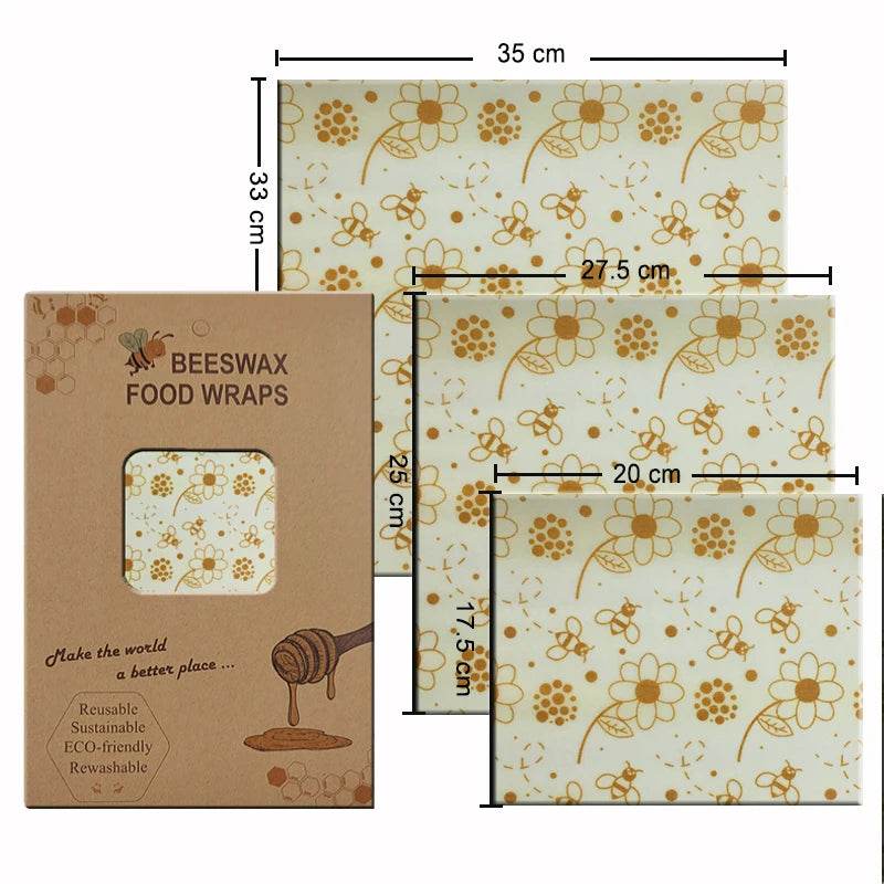 SmartPursue™ Eco-Friendly Reusable Food Wraps beeswax food wraps