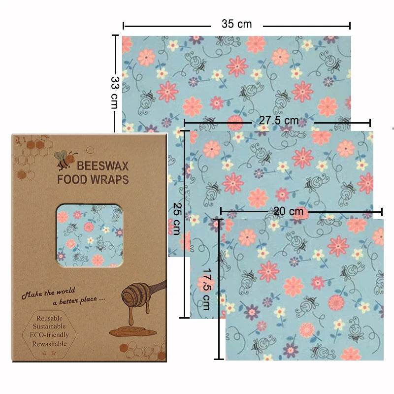 SmartPursue™ Eco-Friendly Reusable Food Wraps beeswax food wraps