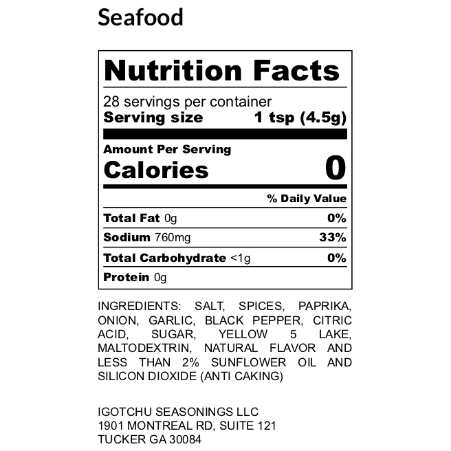 Igotchu Seasonings Igotchu Seafood seasoning Seasonings & Spices White Smoke 5.5 oz,8 oz