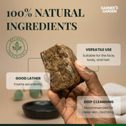 Garner's Garden Raw African Black Soap Bar (0.5 lb) Soap