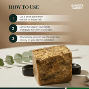 Garner's Garden Raw African Black Soap Bar (0.5 lb) Soap