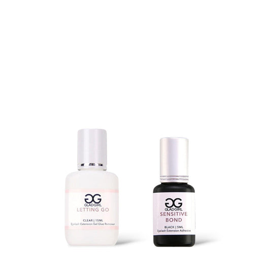 GladGirl Sensitive Bond Eyelash Extension Glue + Remover/Primer Combo Glue & Remover