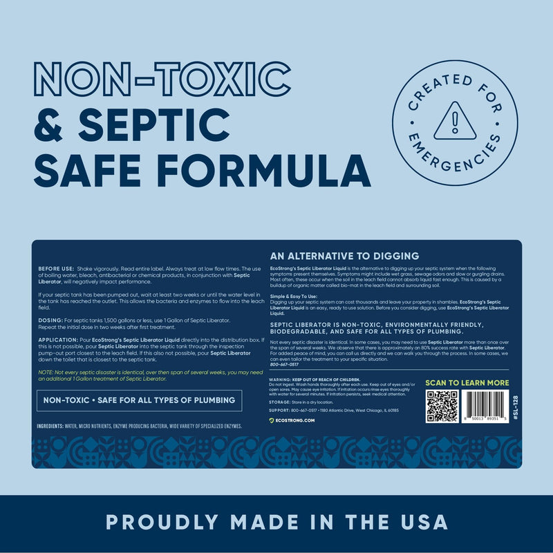 EcoStrong Septic Liberator Drain & Septic > Septic System Emergencies