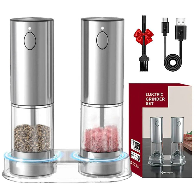 SmartPursue™ Rechargeable Electric Pepper Grinder – Adjustable Spice Mill Spice Grinders
