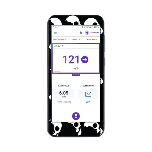 Peelz Shadow Skulls Sticker for Omnipod® 5 Controller – Pump Peelz Peelz/Stickers
