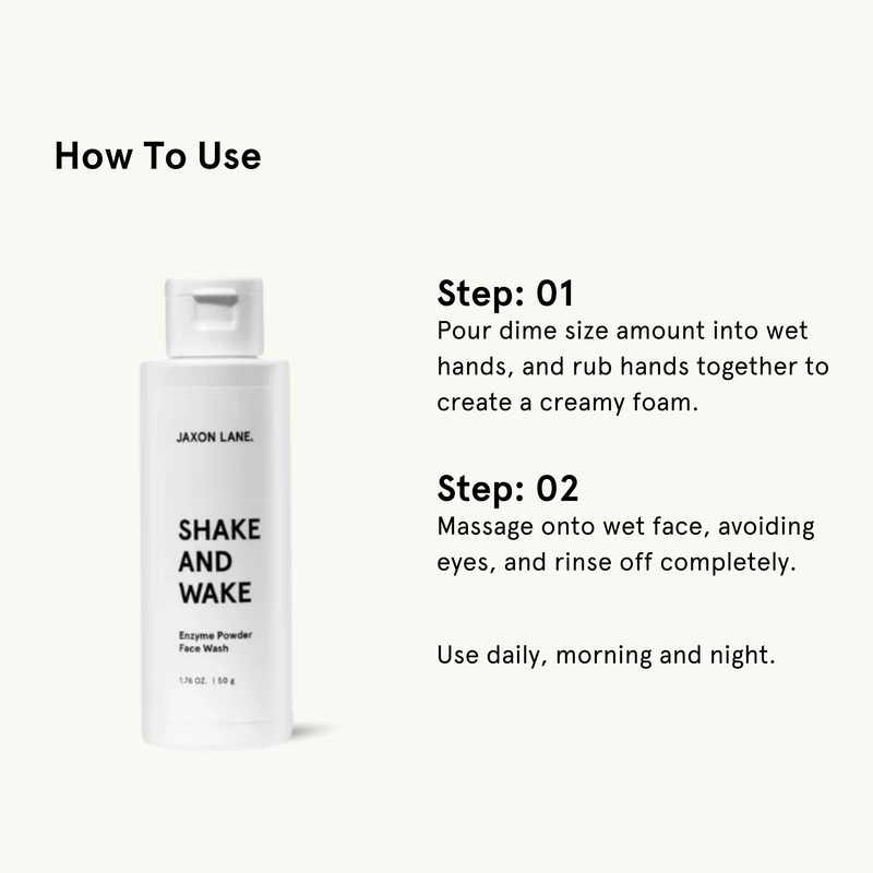 JAXON LANE Shake And Wake - Exfoliating Enzyme Powder Cleanser face wash