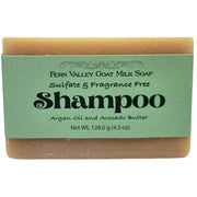 Fern Valley Soap Handmade Goat Milk Shampoo Bar |  Argan Oil & Avocado Butter | Fragrance-Free Goat Milk Soap