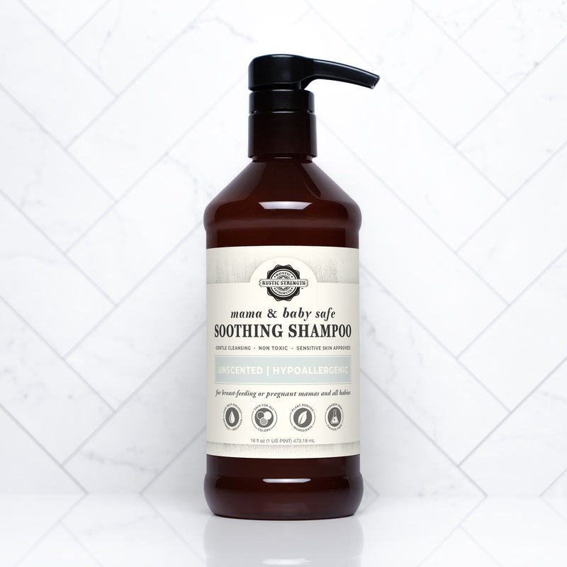 Rustic Strength Soothing Shampoo | Mama + Baby Safe Shampoo