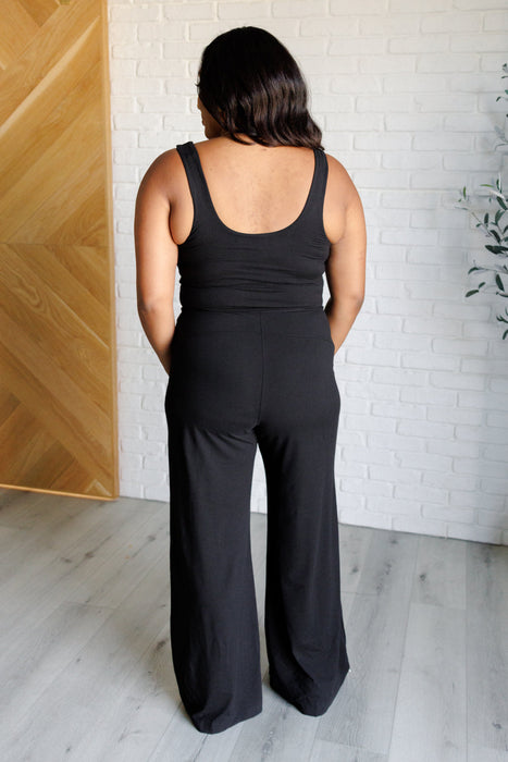 Everyday Wide Leg Jumpsuit in Black