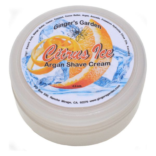 Ginger's Garden Citrus Ice Argan Shave Cream 4.5 Oz