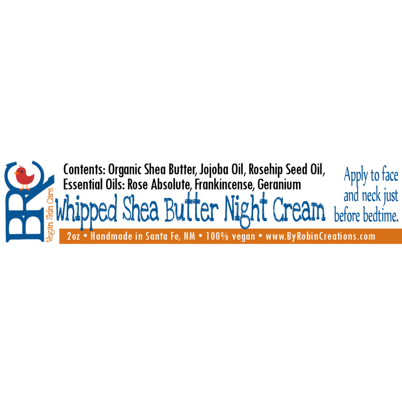 By Robin Creations Radiance Whipped Shea Butter Facial Night Cream Lotion & Moisturizer