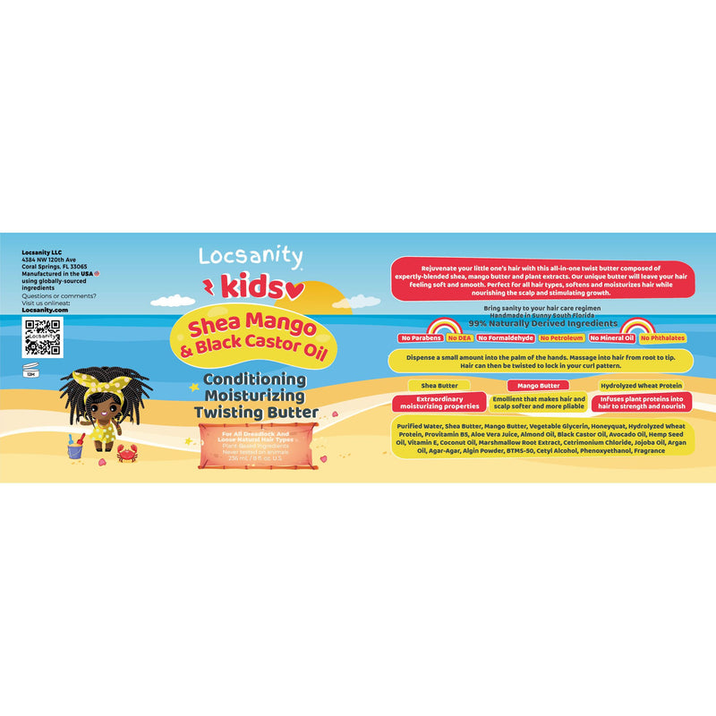 Locsanity Locsanity Kids Shea Mango & Black Castor Oil Conditioning, Moisturizing, Twisting Butter Loose Natural