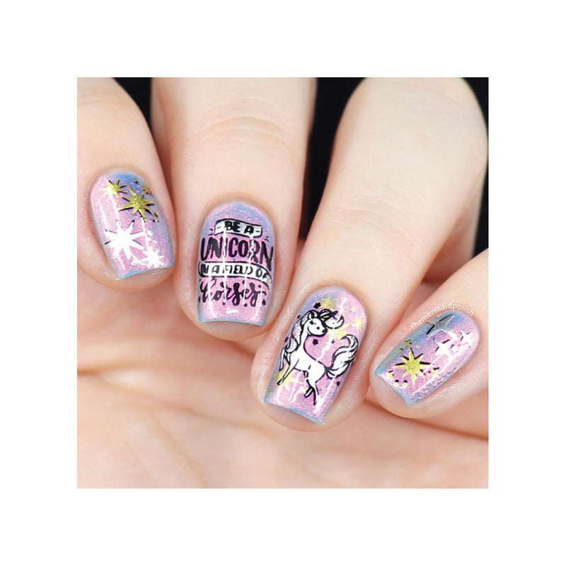 UberChic Beauty Unicorn Love-02 Stamping Plate