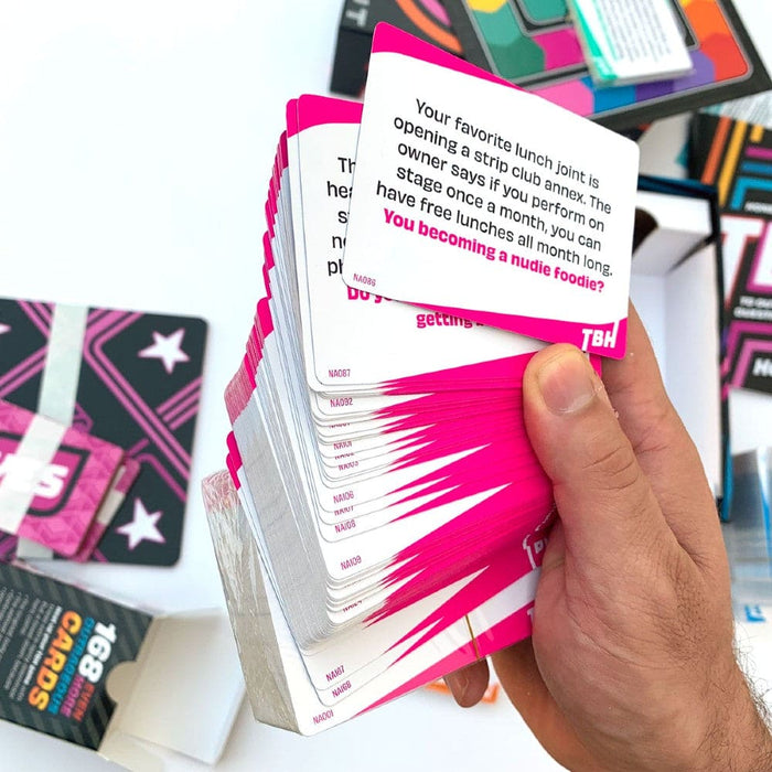 TBH: The Game of Honest Answers to Outrageous Questions | Storytelling Card Game by Cut