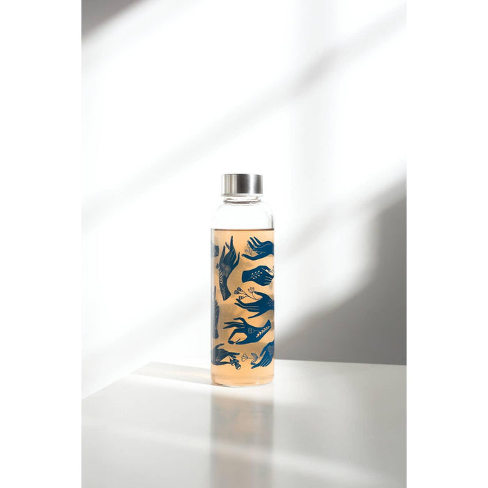 The Bullish Store Show Of Hands Sustain Glass Water Bottle | Eco-Friendly Reusable Drinkware