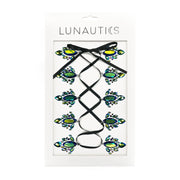 Lunautics Showgirl - Green and Black Lace-Up Corset Body Jewel Rhinestone Mix Pack With Ribbon Tie Body Jewel