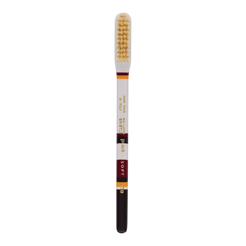 KOH-I-NOOR Beauty USA Sicily Soft Natural Bristles Toothbrush by Lavorati a Mano Toothbrush White Smoke Green,Brown,Blue,Navy