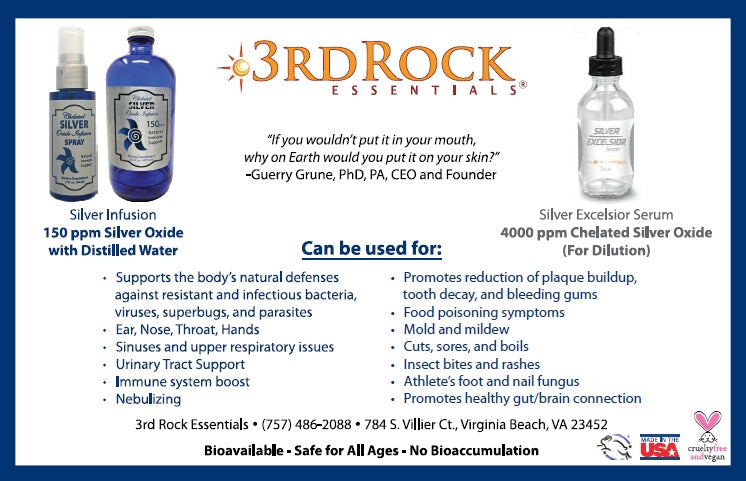 3rd Rock Essentials Silver Infusion 150 PPM Silver Oxide Dietary Supplement