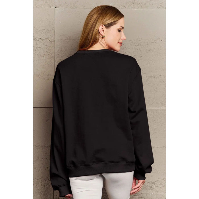 Simply Love 2024 Round Neck Dropped Shoulder Sweatshirt