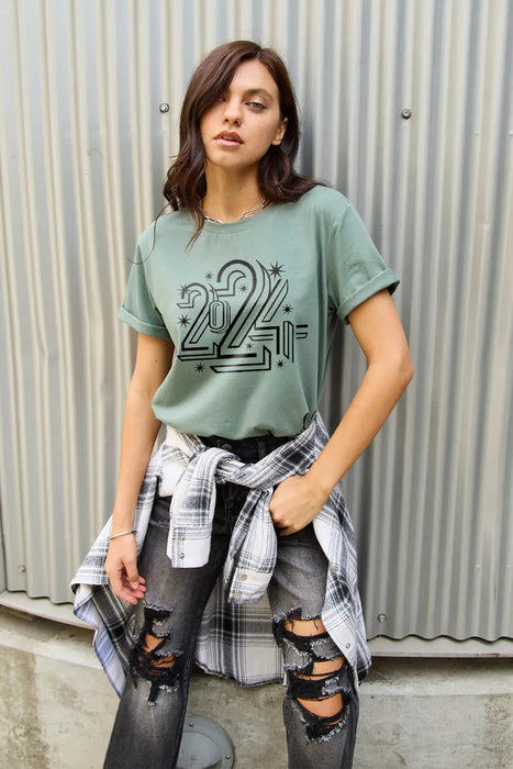 Simply Love 2024 Round Neck Short Sleeve T-Shirt