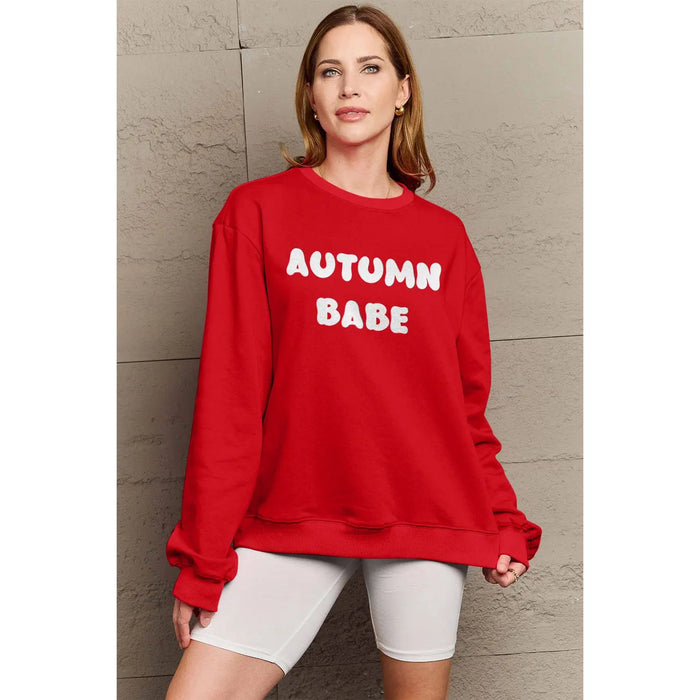 Simply Love AUTUMN BABE Graphic Sweatshirt