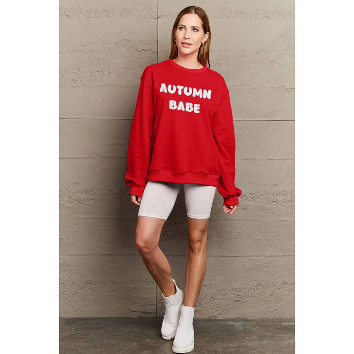 Simply Love AUTUMN BABE Graphic Sweatshirt