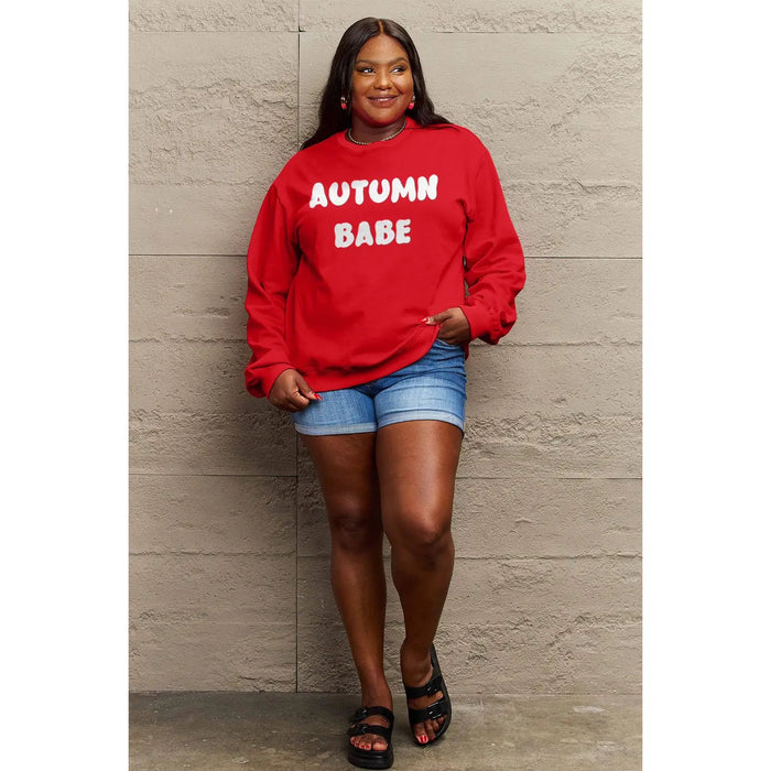 Simply Love AUTUMN BABE Graphic Sweatshirt