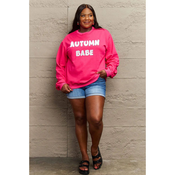 Simply Love AUTUMN BABE Graphic Sweatshirt