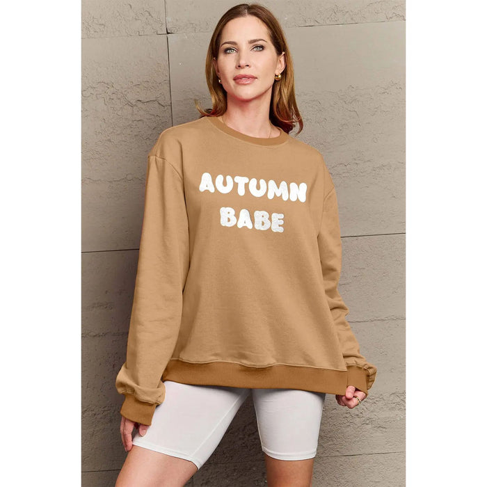 Simply Love AUTUMN BABE Graphic Sweatshirt