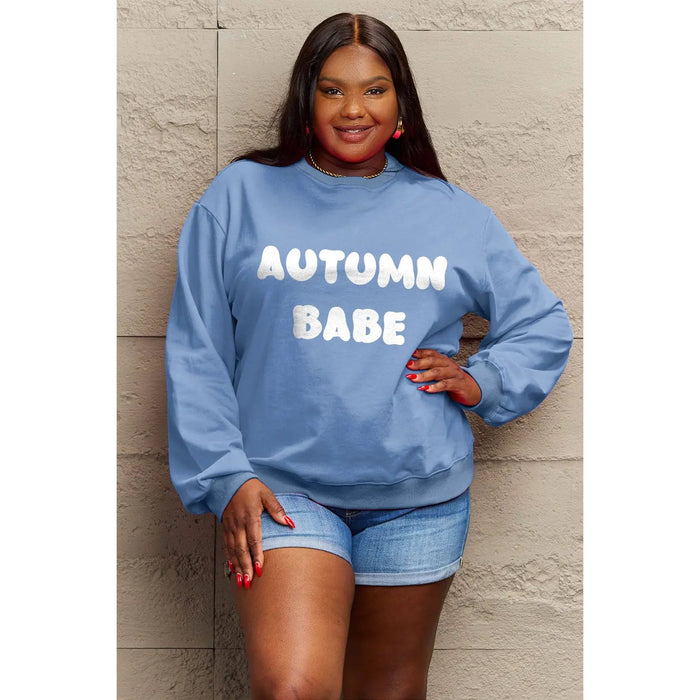 Simply Love AUTUMN BABE Graphic Sweatshirt