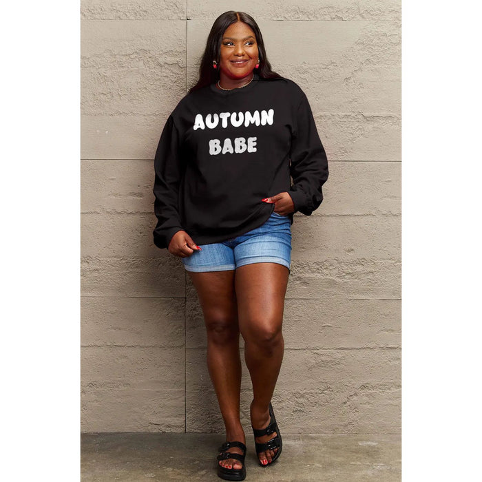 Simply Love AUTUMN BABE Graphic Sweatshirt