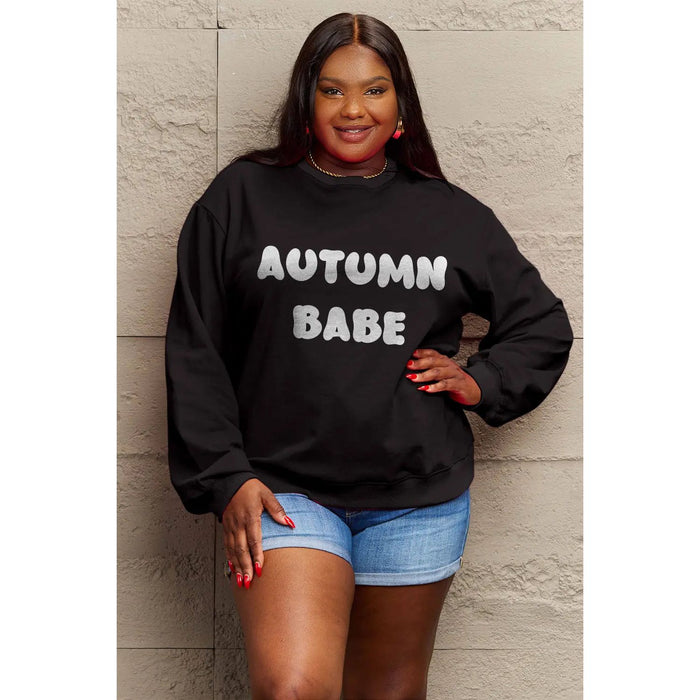 Simply Love AUTUMN BABE Graphic Sweatshirt