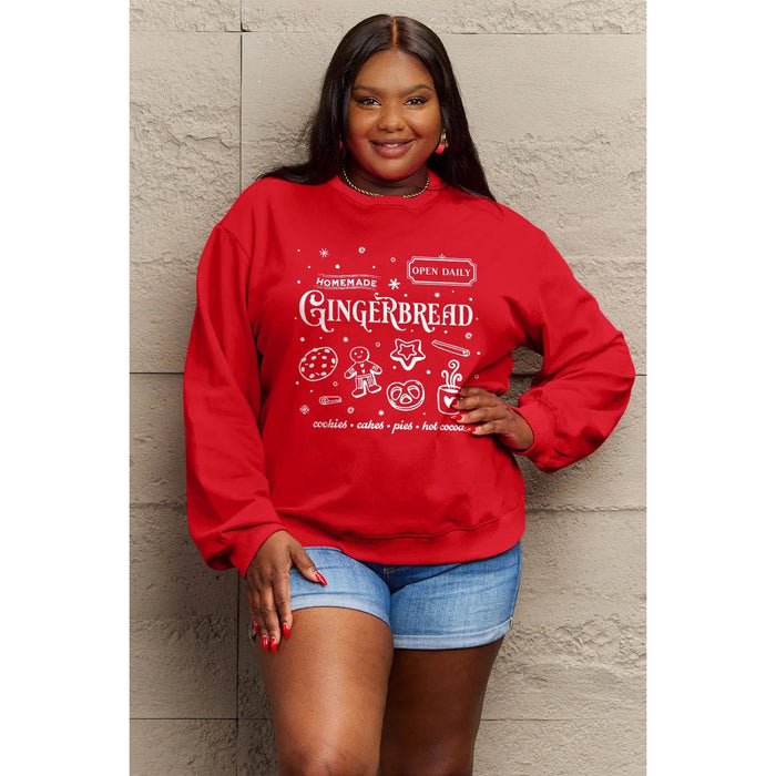 Simply Love GINGERBREAD Long Sleeve Sweatshirt