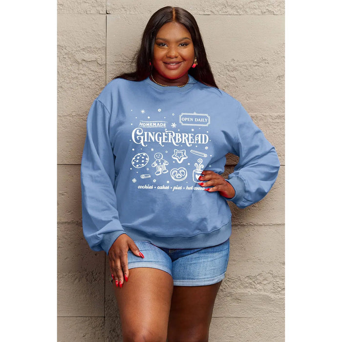 Simply Love GINGERBREAD Long Sleeve Sweatshirt