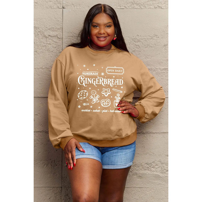 Simply Love GINGERBREAD Long Sleeve Sweatshirt