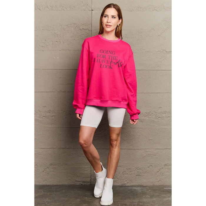 Simply Love  GOING FOR THE I HAVE KIDS LOOK Long Sleeve Sweatshirt